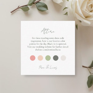 Summer Color Dot Wedding Attire Dress Code Enclos Enclosure Card