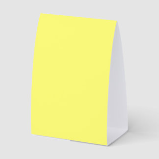 Summer Color Trend Butter Yellow Paper Table Tent