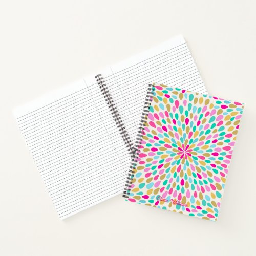 Summer Colorful Flower Burst Notebook