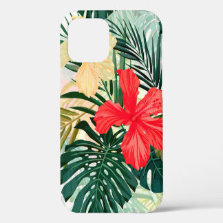 Summer colorful hawaiian seamless pattern with tro iPhone 12 case