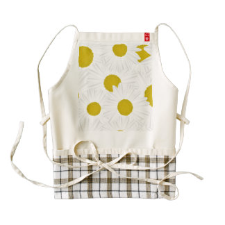 Summer colorful pattern purple marguerite zazzle HEART apron