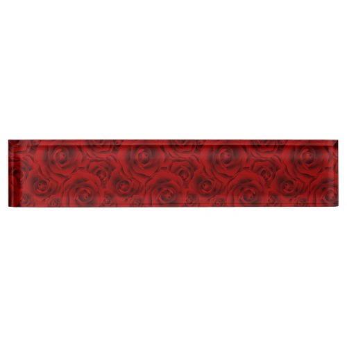 Summer colorful pattern rose nameplate