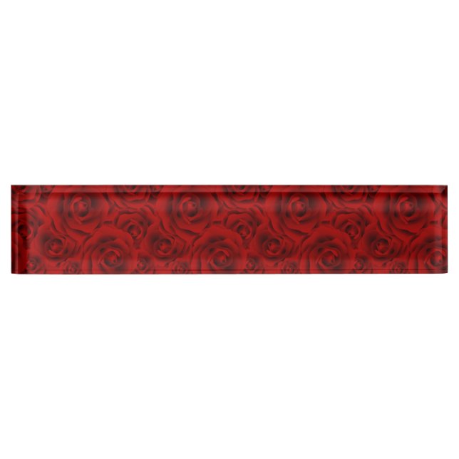 Summer colorful pattern rose nameplate (Front)