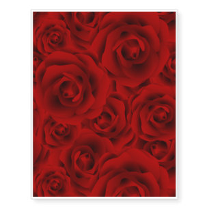 Summer colorful pattern rose temporary tattoos