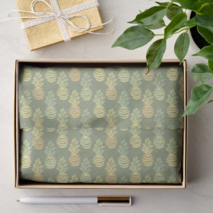 Summer colorful pineapple fruit green pattern tissue paper