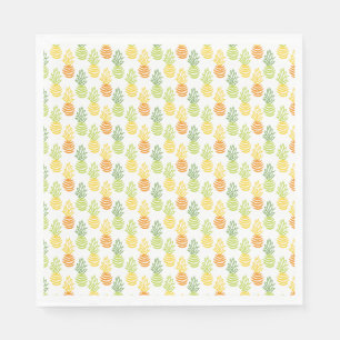 Summer colorful pineapple fruit multicolor pattern napkins