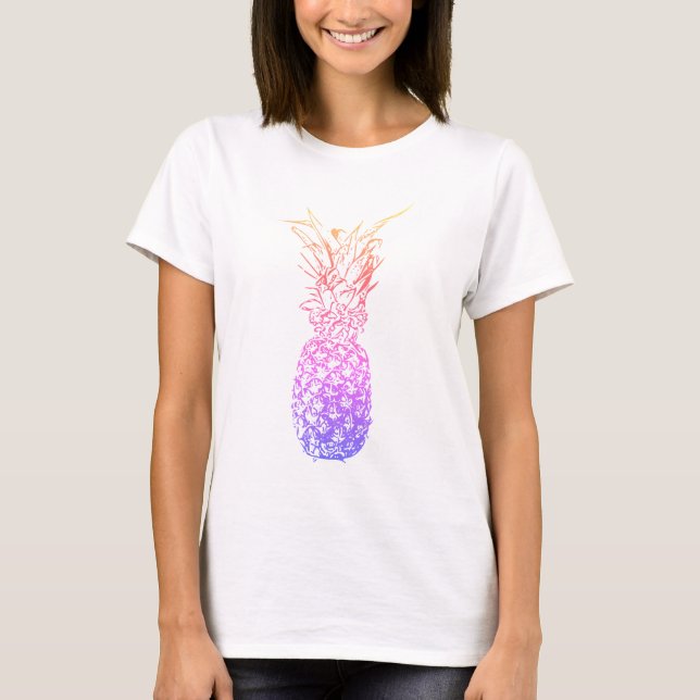 Summer Colorful Pineapple T-Shirt (Front)