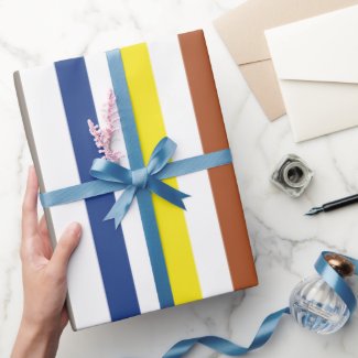 Summer Colorful Stripes Wrapping Paper