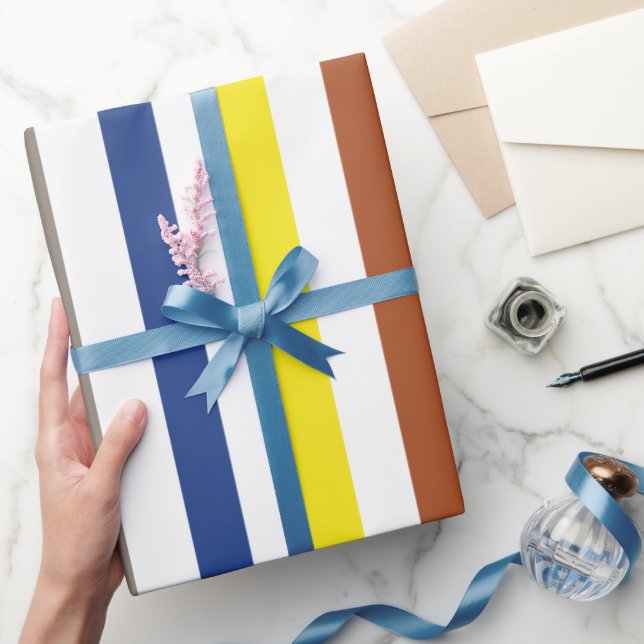 Summer Colorful Stripes Wrapping Paper (Gifting)