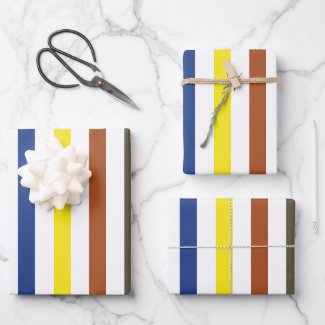 Summer Colorful Stripes Wrapping Paper Sheets