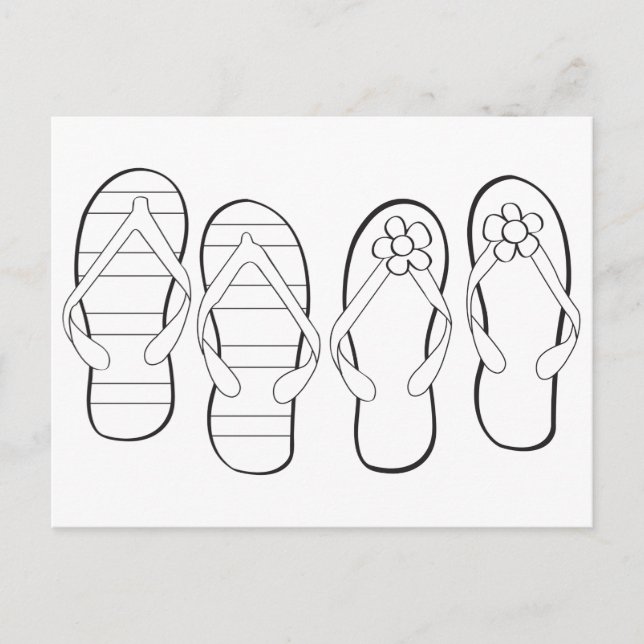 Summer Coloring Postcard (Front)