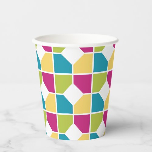 SUMMER COLORS  Geometric Paper Cups