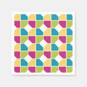 SUMMER COLORS Geometric Pattern Napkins