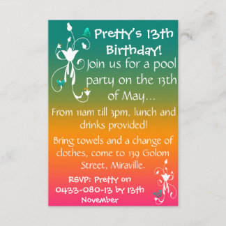 Summer Colors Invite