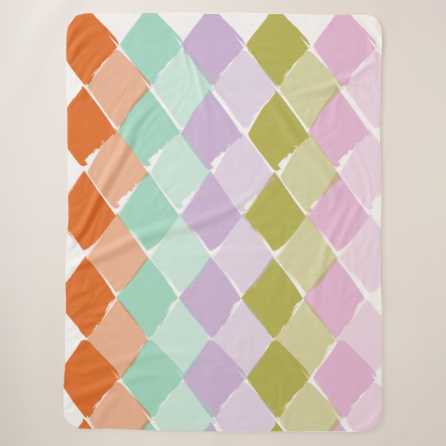  Summer colors pattern  Sherpa Blanket (Front)