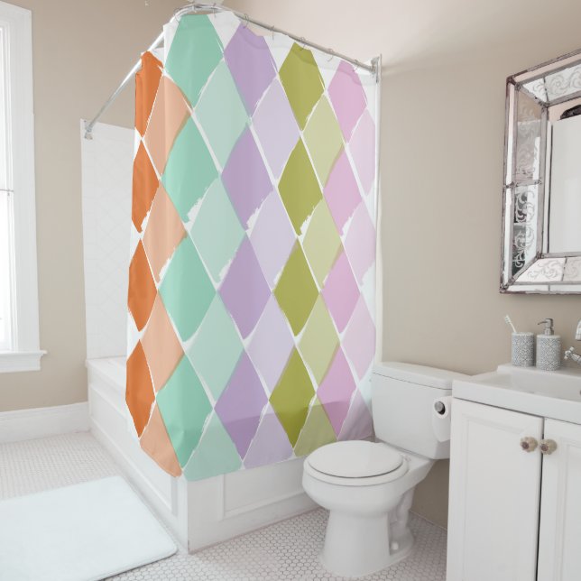  Summer colors pattern   Shower Curtain (In Situ)