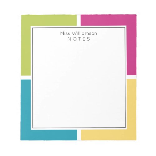 SUMMER COLORS Personalized Notepad