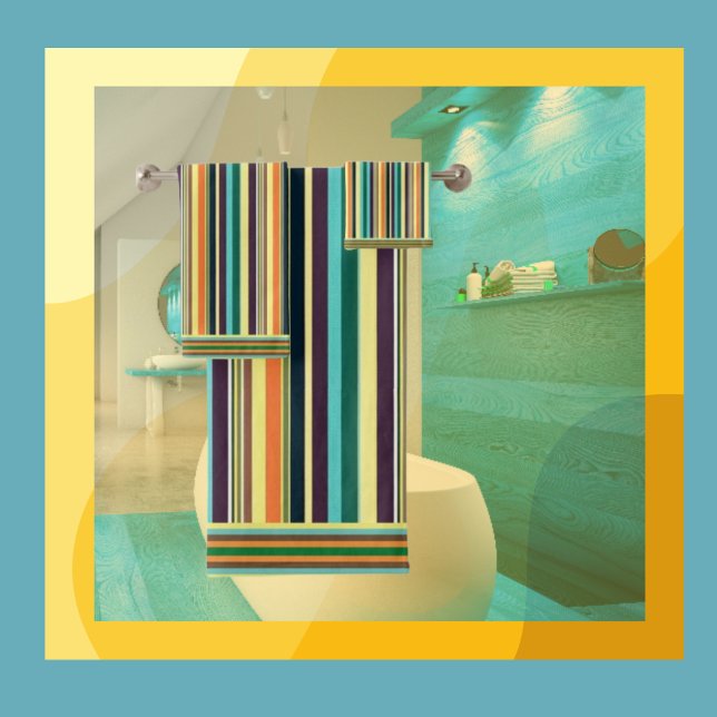 Summer Colors Stripes  Bath Towel Set (Creator Uploaded)