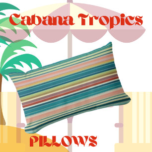 Summer Colors Stripes    Lumbar Pillow