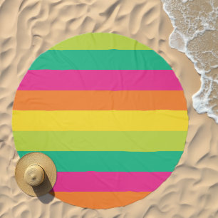 Summer colors stripes pattern beach towel