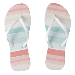 Summer colors stripes retro flip flops