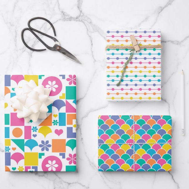 Summer Colors  Wrapping Paper Sheets (Front)