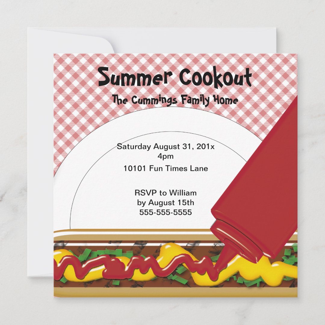 Summer Cookout Invitation Zazzle