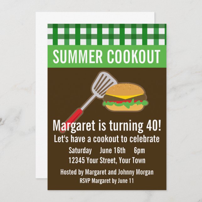 Summer Cookout Invitation (Front/Back)