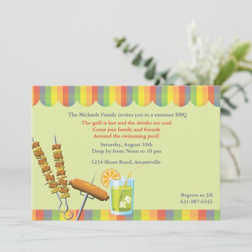 Summer Cookout Invitation Zazzle