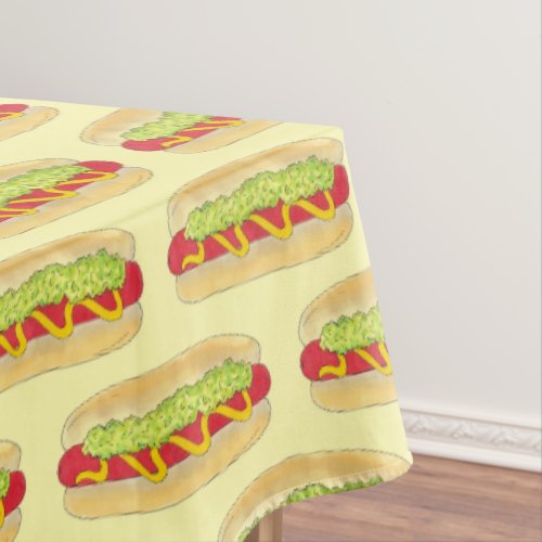 Summer Cookout Picnic Maine Red Snapper Hotdog ME Tablecloth