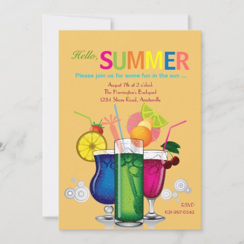 Summer Coolers Invitation