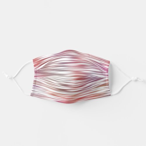Summer Coral Red Orange Pink Purple White Stripes Adult Cloth Face Mask