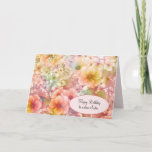 Summer Cosmos Birthday for Sister Card<br><div class="desc">Soft orange,  pink and yellow cosmos floral design for sister</div>