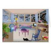 summer cottage greeting card (Front Horizontal)