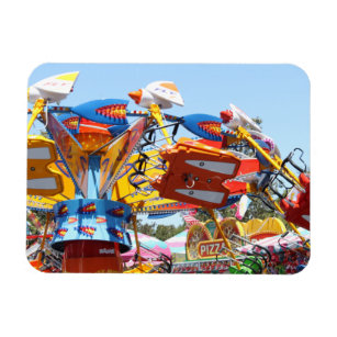 Summer County Fair Ride Fun Colorful Photo Magnet