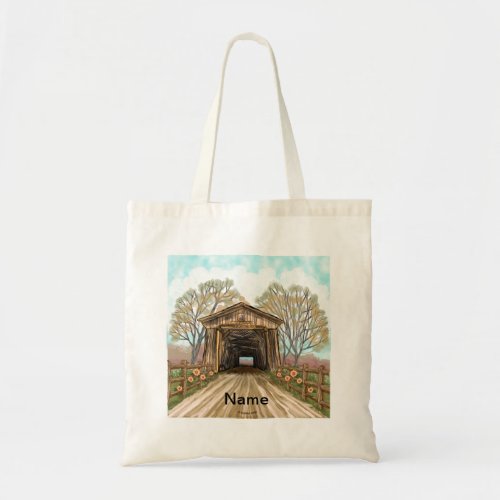 Summer Covered Bridge Tote Bag