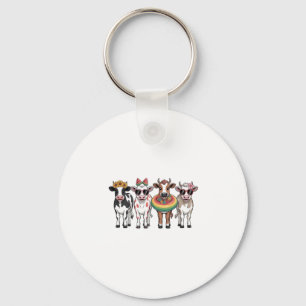 Summer Cows PNG, Beach Farm Keychain