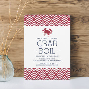 Summer Crab Boil Party Invitation