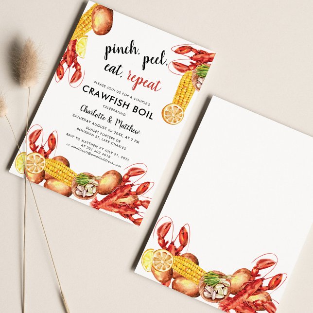 Summer Crawfish Boil Engagement Party Invitation (Creator Uploaded)