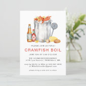 Summer Crawfish Boil | Low Country Boil Cookout Invitation (Standing Front)