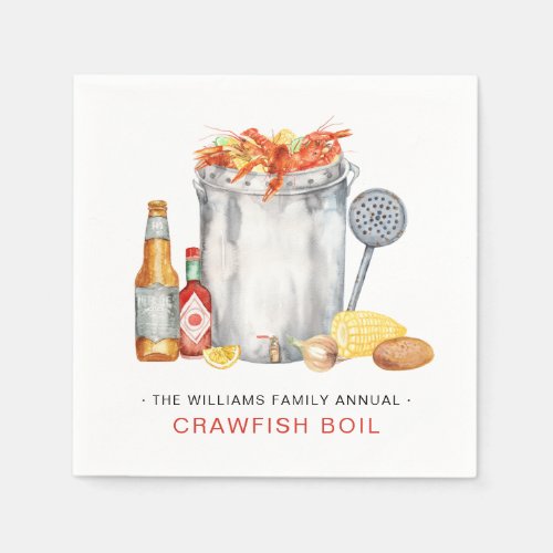 Summer Crawfish Boil  Low Country Boil Cookout  Napkins