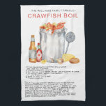 Summer Crawfish Boil | Recipe Heirloom Tea Towel<br><div class="desc">Clambake, Lobster Bake, Lobster Boil, Crawfish Bake, Crawfish Boil, Low Country Boil, Fish Fry, and Oyster Roast all mean seafood yumminess. For a unique gift, make a batch of goodness right from one of grandma's treasured recipes, and gift along with a heirloom tea towel printed with the same recipe. Turn...</div>
