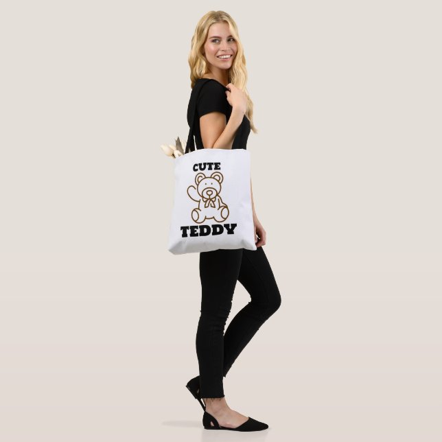 Summer  Cute Bear Teddy Tote Bag (On Model)