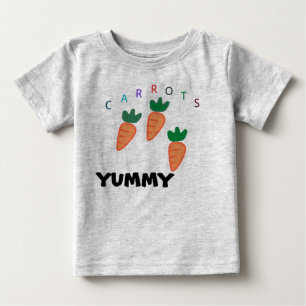  Summer Cute Carrots Yummy Baby Gray  T-Shirt