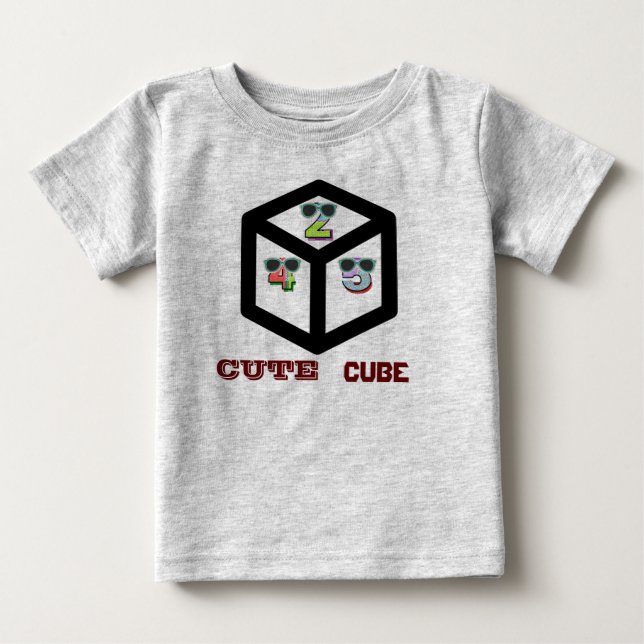  Summer Cute Cube Kids Baby T-Shirt (Front)