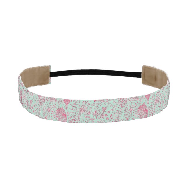 Summer cute floral pattern athletic headband (Front)