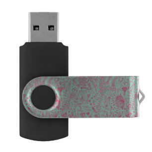 Summer cute floral pattern flash drive