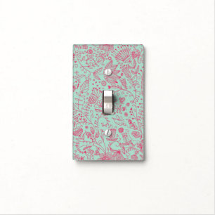 Summer cute floral pattern light switch cover