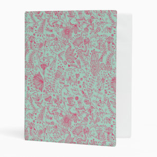 Summer cute floral pattern mini binder