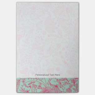 Summer cute floral pattern post-it notes